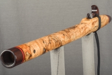 Spalted Maple Burl Native American Flute, Minor, Low E-4, #L32F (6)